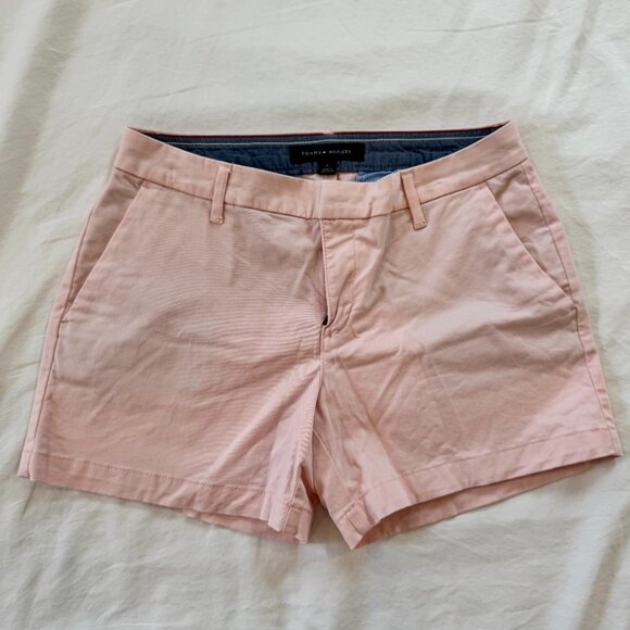 Tommy Hilfiger Women’s Chino Shorts Size 6 Pink Cotton Stretch Tailored Classic - Picture 11 of 12